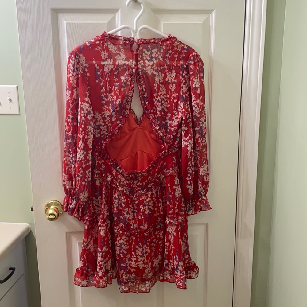 Red Floral SHEIN Dress